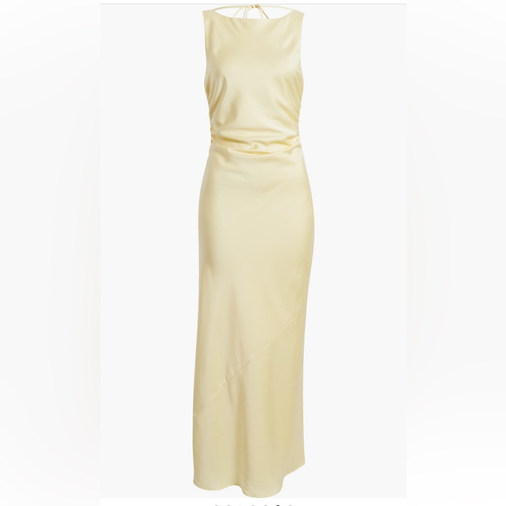 Wayf Asymmetrical Yellow Dress